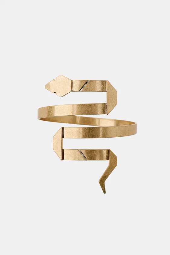 SNAKESKIN PRINT CUFF BRACELET | Zara US