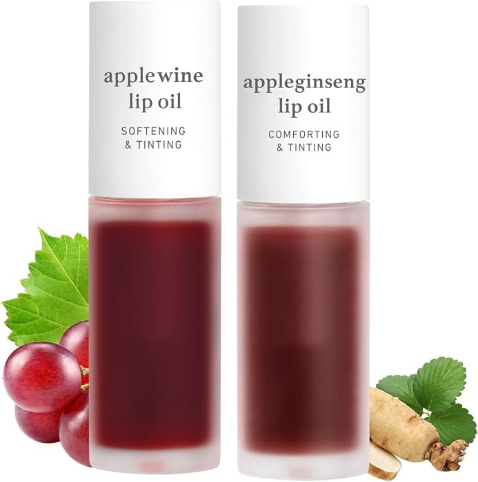 NOONI Korean Vegan Lip Oil - Applewine, 0.12 Fl. Oz. + Korean Lip Oil - Appleginseng, 0.12 Fl. Oz... | Amazon (US)