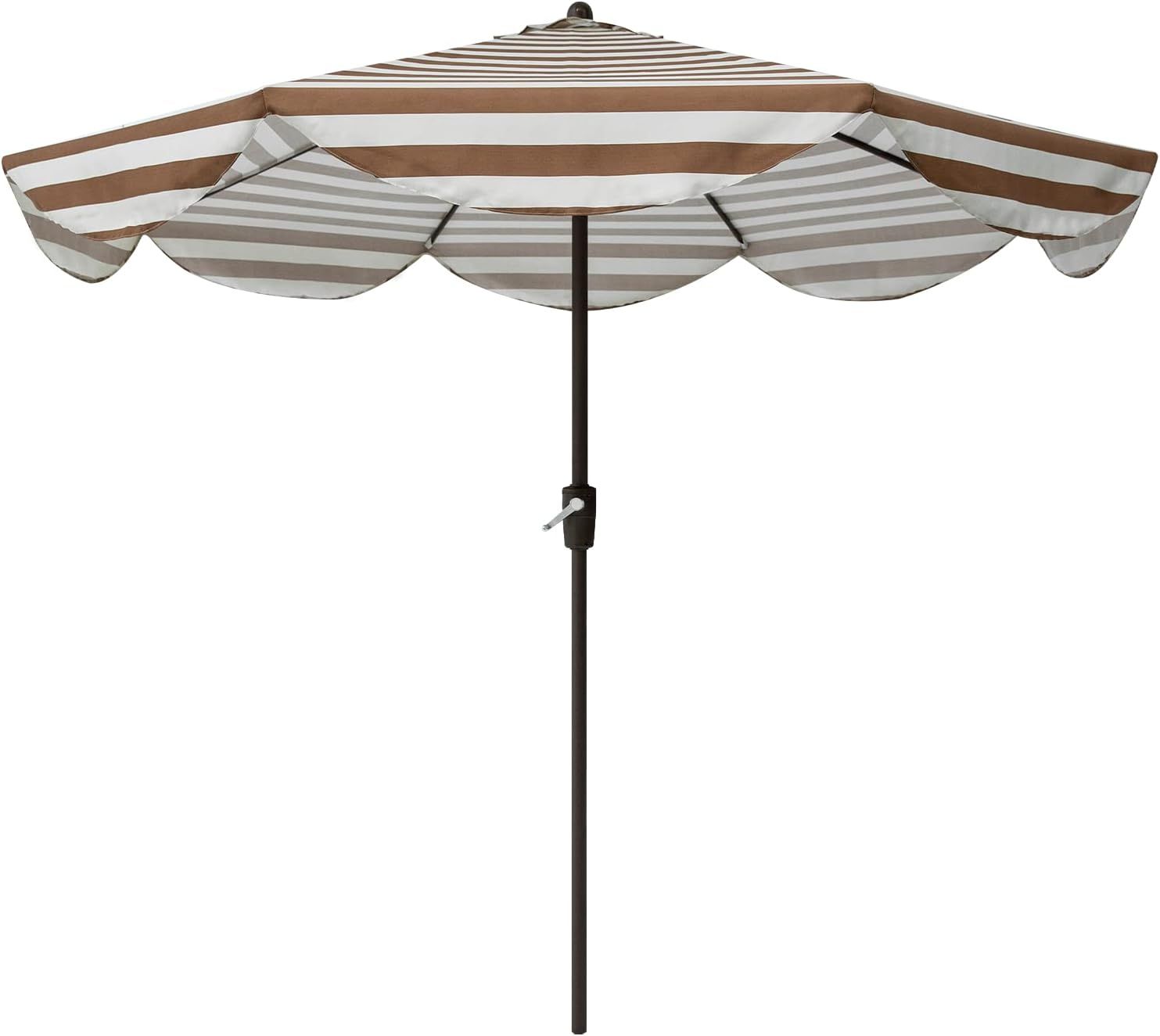 Tempera 9ft Auto Tilt Scalloped Patio Umbrellas Outdoor Table Umbrellas with Fade Resistant Canop... | Amazon (US)