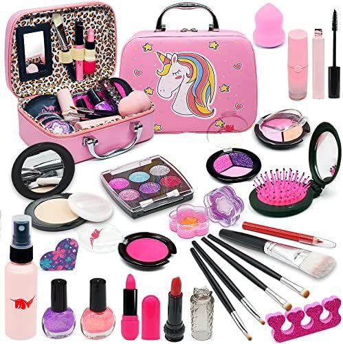 Kids Makeup Kit for Girl - Kids Makeup Kit Toys for Girls Washable Real Make-up Kit Toy for Little G | Amazon (US)