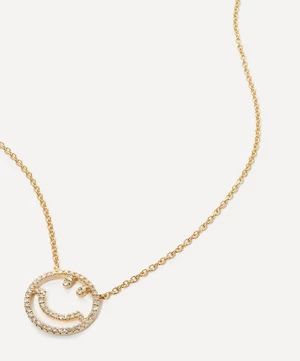14ct Gold Have a Nice Day Diamond Pendant Necklace | Liberty London (UK)