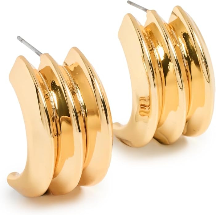 Kenneth Jay Lane Women's Dome Ribbed Earrings | Amazon (US)