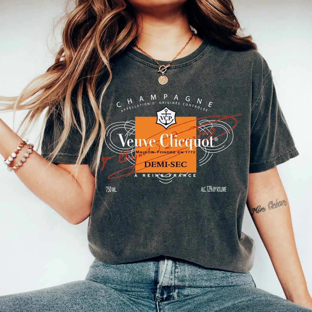Champagne Veuve Rose Sweatshirts Champagne Veuve Rose Shirt - Etsy | Etsy (US)