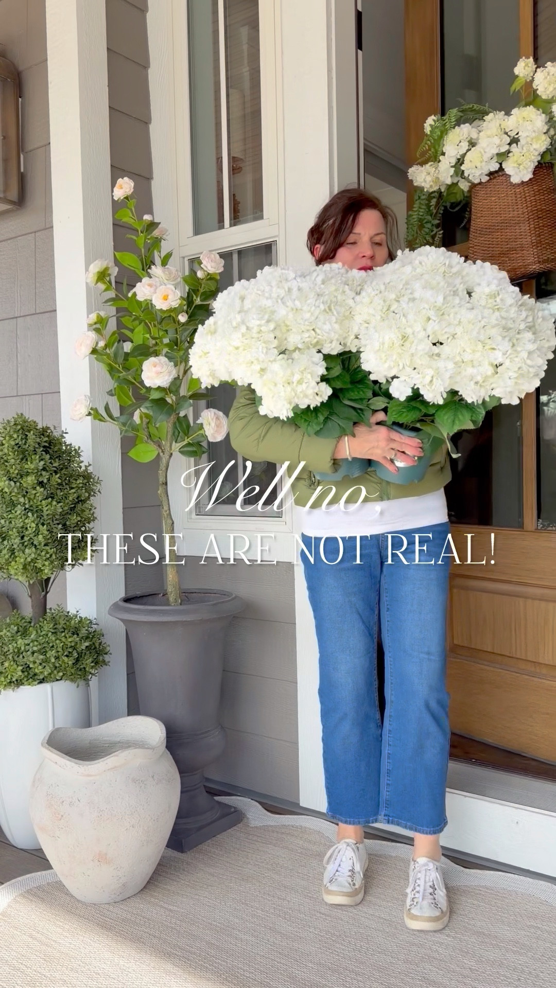 I’m fussy with my faux. They need to look realistic. I started using faux flowers and plants on my porch a couple years ago. It’s easy, it’s cleaner and always looks beautiful. Sharing my favs — most are several years old and still look great.

#LTKHome #LTKSeasonal #LTKvlog