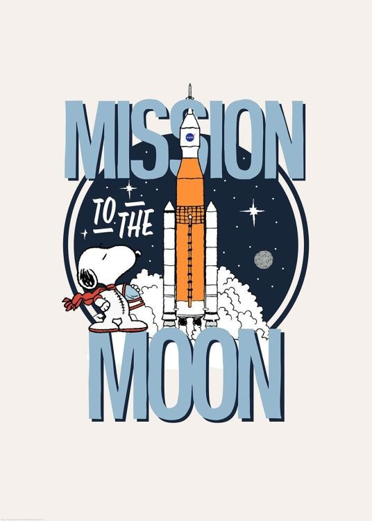 Snoopy Mission to the Moon Print | Desenio