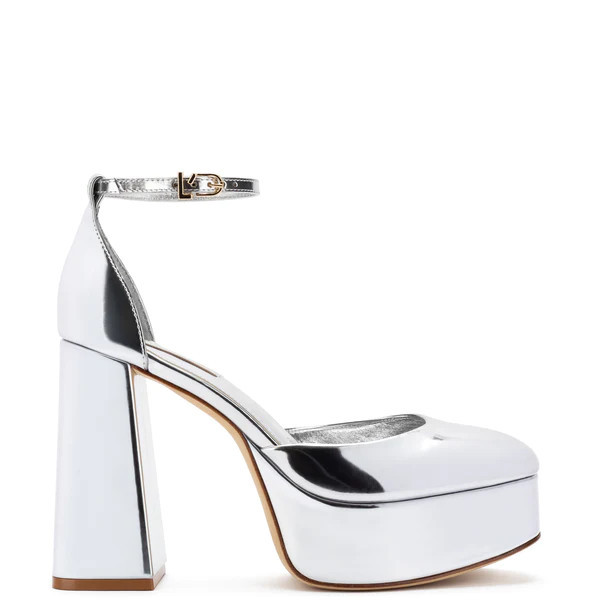Ari Pump In Silver Specchio | Larroude