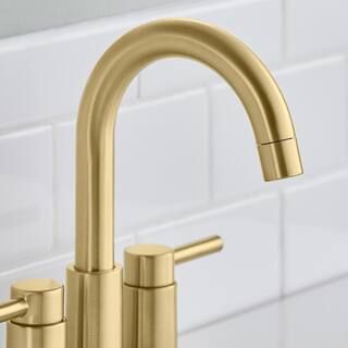 Glacier Bay Dorind 4 in. Centerset 2-Handle High-Arc Bathroom Faucet in Matte Gold HD67110W-60440... | The Home Depot