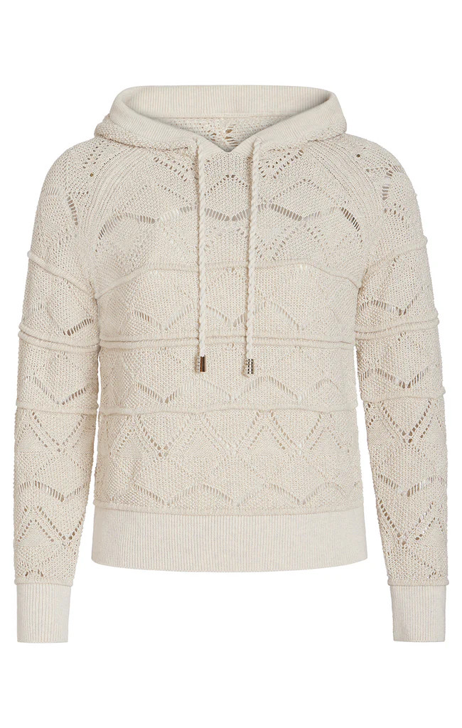 Intricately Stitched Cotton Hoodie | Etcetera
