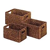 Accent Plus 10018777 Brown Wicker Basket Trio Set | Amazon (US)