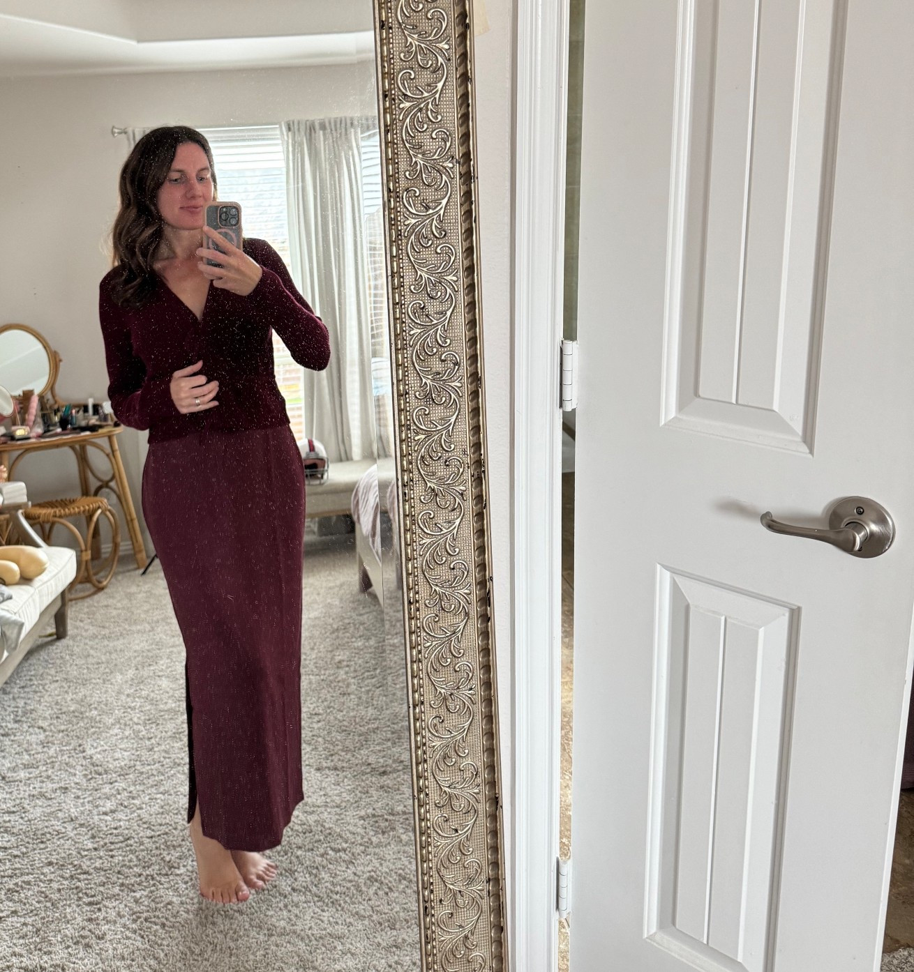 Cozy and comfortable! Perfect travel outfit! I love the burgandy color. 

#LTKFindsUnder50 #LTKTravel #LTKFallSale