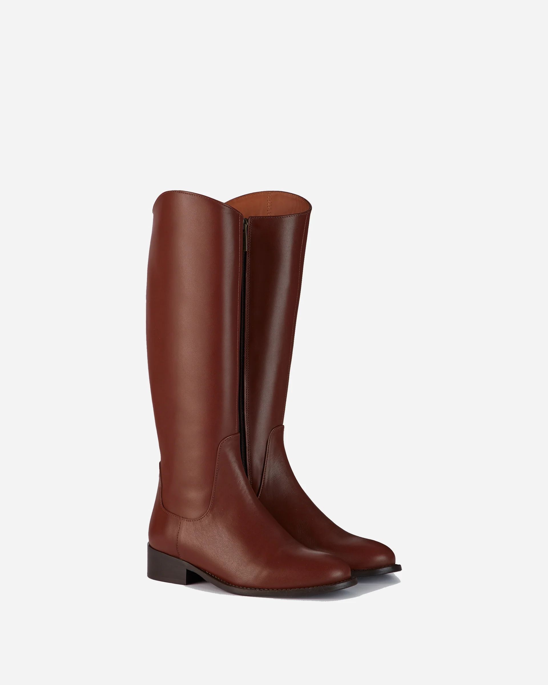 Verity Knee High Boots in Tan Leather | DuoBoots