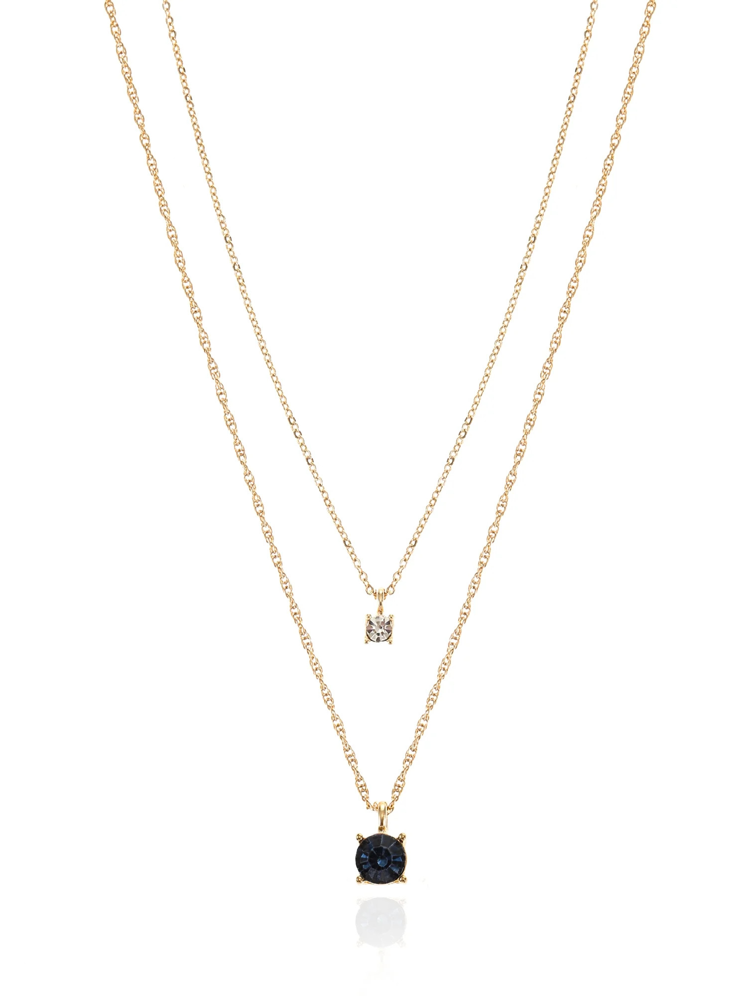Time and Tru Goldtone Birthstone Necklace Set, September, Blue, 2 Pieces - Walmart.com | Walmart (US)