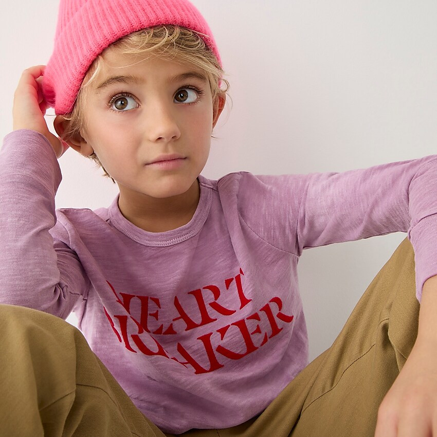 Kids' long-sleeve "heartbreaker" graphic T-shirt | J. Crew US