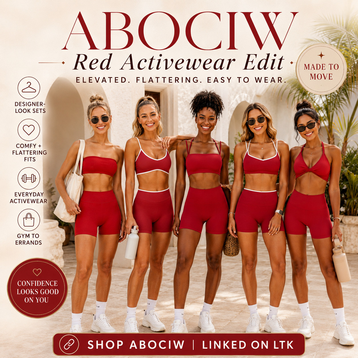 ABOCIW Elevated Athleisure | Cherry Red Short Sets

Red activewear sets that make your workout outfit look instantly stronger, bolder, and way more put together ❤️

These ABOCIW workout sets are some of the closest Amazon dupes to CSB / expensive athleisure brands if you love that sculpted, designer-look activewear vibe but don’t want to spend luxury activewear money.

The red shades are what make these feel like a statement — bold, flattering, confident, and perfect for when you want your gym outfit, Pilates outfit, hot girl walk outfit, or everyday athleisure look to feel intentional instead of basic.

What I love about these is that they have that “I actually planned this outfit” energy without needing to overthink anything!!

They’re easy matching sets you can throw on for workouts, errands, coffee runs, travel days, vacation mornings, walks, or casual summer days when you still want to feel cute and pulled together.

The red color makes the whole look feel more elevated and expensive, especially styled with white sneakers, crew socks, a tote bag, sunglasses, a baseball hat, or an oversized button-down for that gym-to-errands outfit that always gets attention.

These are especially good if you want comfy activewear that still feels flattering, feminine, sculpted, and designer-inspired.

I did the digging for you — if you’ve been wanting cute Amazon activewear, red workout sets, matching gym sets, Pilates outfits, hot girl walk outfits, or affordable athleisure that gives expensive brand energy, these are the ABOCIW sets I’d check first before colors and sizes start moving!!

📌 SAVE this for your next activewear refresh.

↓ Everything is linked!

#LTKActive #LTKSaleAlert #LTKTravel