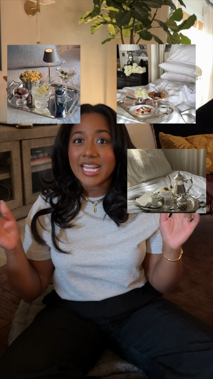 Let’s create an “Elevated Bed Rot” with silver plated trays and crystal dishes! It’s such a fancy way to romanticize relaxing in bed! I love how this turned out. Please let me know if you recreate this 🤍

Serving tray, bed tray, silver plated serving tray, snack dish, crystal dining pieces, kitchenware, home decor

#LTKStyleTip #LTKFindsUnder50 #LTKHome