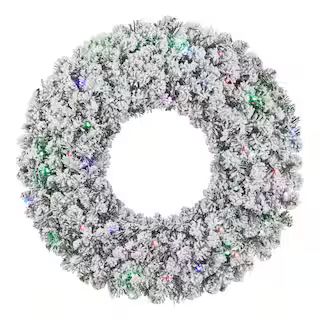 Home Accents Holiday 30 in. Starry Light Pre-Lit LED Wreath 23LE31116 - The Home Depot | The Home Depot