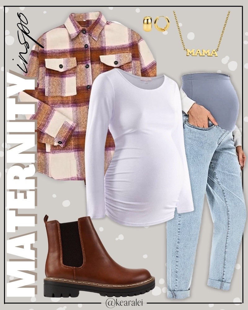 Maternity outfit fall winter pregnancy outfit idea brown red rust plaid shacket shirt jacket with white maternity shirt long sleeve top and maternity jeans jeggings leggings over the bump brown leather Chelsea boots lugg sole boots gold mama necklace || baby bump style fashion cute outfits inspo spring summer mama outfits #maternity #style #fashion #outfit #outfits #babybump #kimono #cardigan #ltksale #babymoon #affordable #amazon . Midi Dress, Wedding Guest Dresses, Bachelorette Party, Resort Wear, Maxi Dress, Swimsuit, Bikini, Travel, Back to School, Booties, skinny Jeans, Candles, Earth Tones, Wraps, Puffer Jackets, welcome mat,Travel Luggage, wedding guest, Work blazers, Heels, cowboy boots, Concert Outfits, Teacher Outfits, Nursery Ideas, Bathroom Decor, Bedroom Furniture, Living Room Furniture, Work Wear, Business Casual, White Dresses, Cocktail Dresses, Maternity Dresses, Wedding Guest Dresses, Maternity, Wedding, Wall Art, Maxi Dresses, Sweaters, Fleece Pullovers, button-downs, Oversized Sweatshirts, Jeans, High Waisted Leggings, dress, amazon dress, joggers, home office, dining room, amazon home, bridesmaid dresses, Cocktail Dresses, Summer Fashion, wedding guest dress, Pantry Organizers, kitchen storage organizers, leather jacket, throw pillows, table decor, Fitness Wear, Activewear, Amazon Deals, shacket, nightstands, Plaid Shirt Jackets, Walmart Finds, curtains, slippers, apple watch bands, coffee bar, lounge set, golden goose, playroom, Hospital bag, swimsuit, pantry organization, Accent chair, Farmhouse decor, sneakers, laundry room, baby shower dress, shelf decor, bikini, white sneakers, sneakers, Target style, Date Night Outfits, White dress, Vacation outfits, Summer dress,Amazon finds, Home decor, Walmart, Amazon Fashion, Baby


#LTKBump #LTKootd #LTKBaby