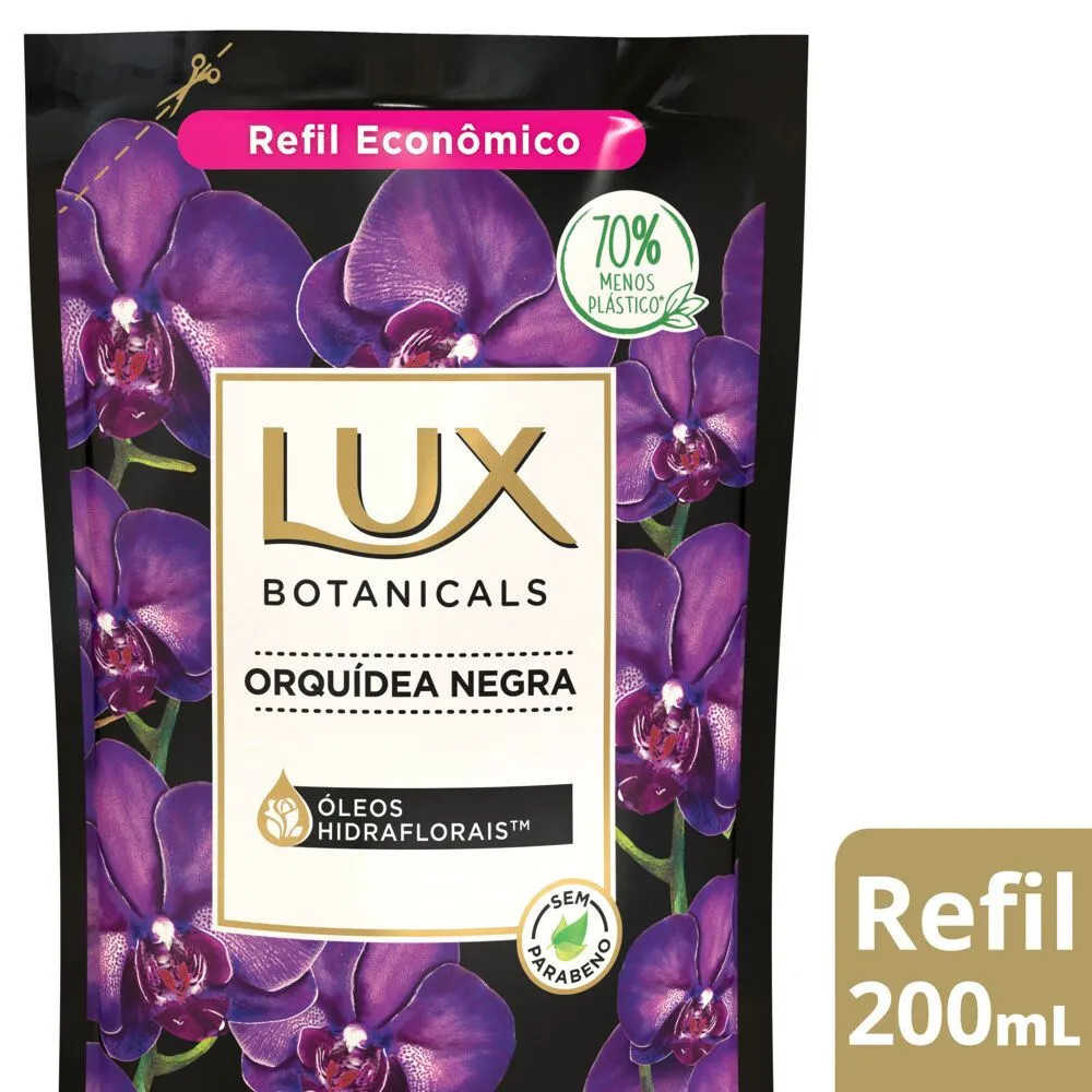 Sabonete Lux Botanicals Orquidea Negra Refil 200ml - Pague Menos | Medicamentos e Manipulação | Pague Menos BR