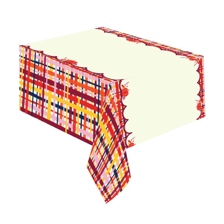 Packed Party "Extra Thankful" 84" x 54" 2 ct. Plaid Disposable Table Cover - Walmart.com | Walmart (US)