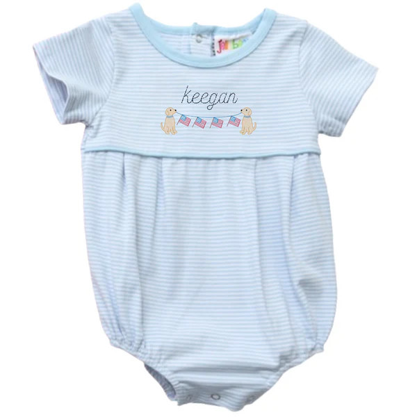 Short Sleeve Striped Bubble with Patriotic Motif | Rainey Laine