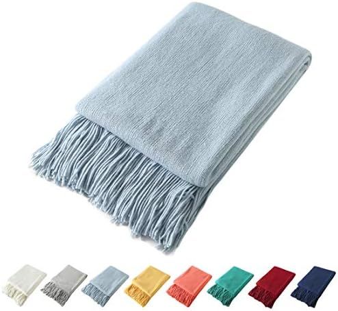 Homiest Decorative Knitted Throw Blanket with Fringe Soft & Cozy Tassel Blanket for Couch Sofa Be... | Amazon (US)