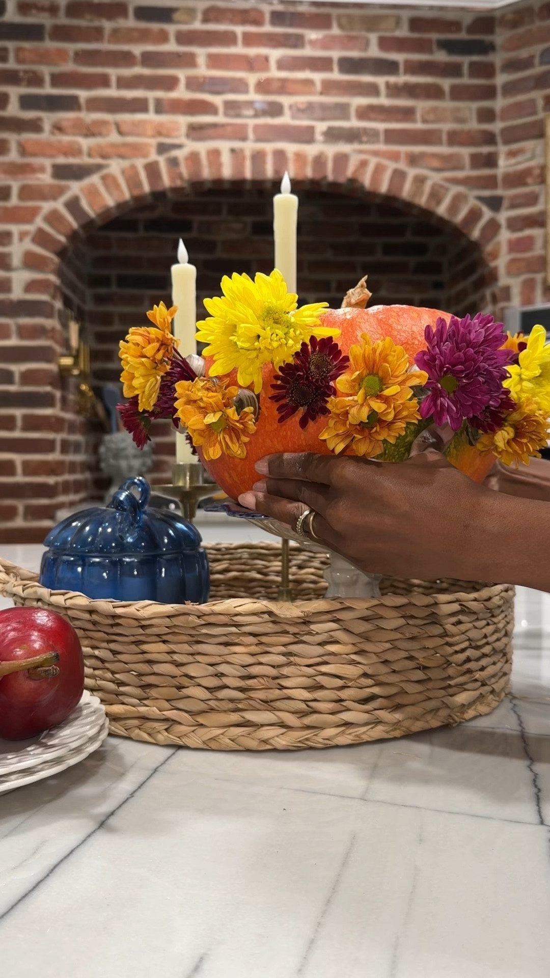 Easy diy pumpkin centerpiece | thanksgiving 

#LTKhome #LTKSeasonal