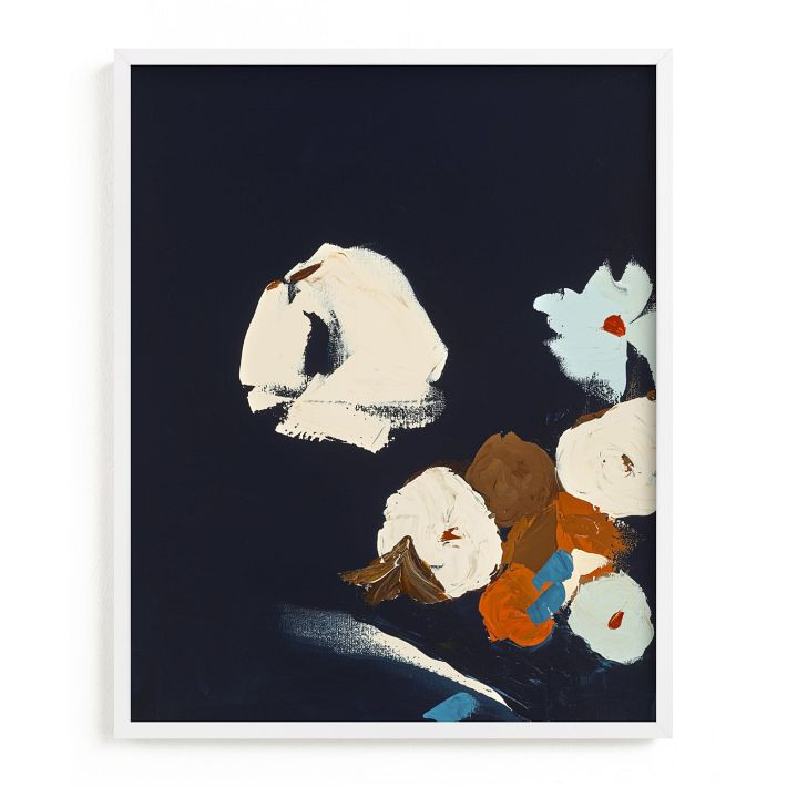 Abstract Botanical Navy Shadows Print Wall Art by Minted for West Elm | West Elm (US)