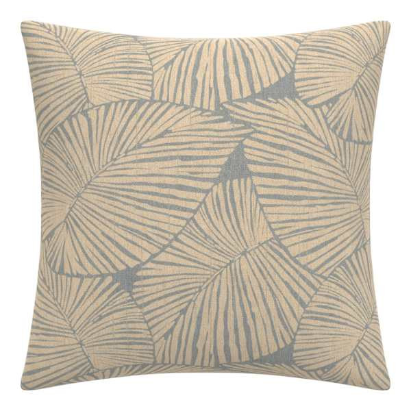 Found & Fable Talia Palm Square Oversized Outdoor Throw Pillow, 20" At Home, Natural, Polyester | At Home