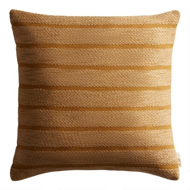 Oversized Tonal Stripe Throw Pillow | World Market