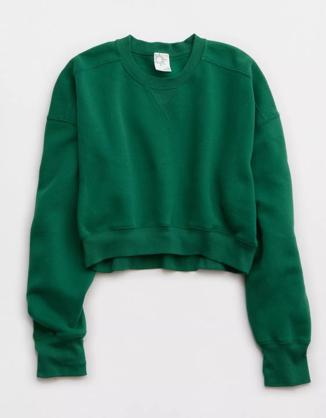 OFFLINE By Aerie Cloud Fleece Cropped Crewneck Sweatshirt | American Eagle Outfitters (US & CA)