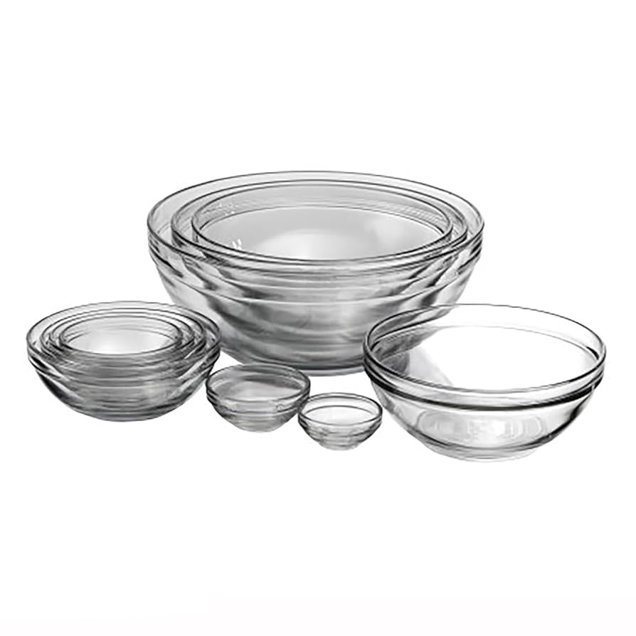 Anchor Hocking 10 Piece Mixing Bowl Set, Nesting Serving Bowls & Mixing Bowls (1 oz, 2 oz, 4 oz, ... | Amazon (US)