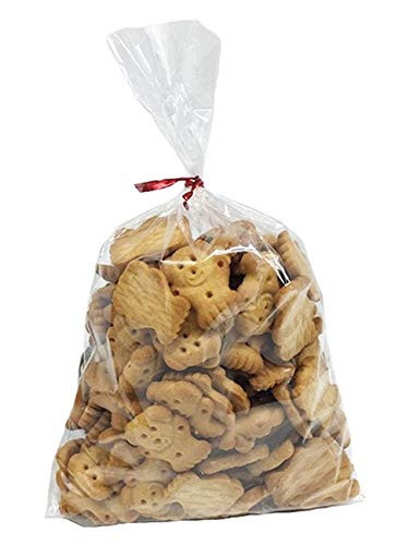 100 Pcs 10 in x 6 in Clear Flat Cello Cellophane Treat Bags Good for Bakery, Cookies, Candies,Dessert(by Brandon)1.4mil.Give Metallic Twist Ties! | Amazon (US)
