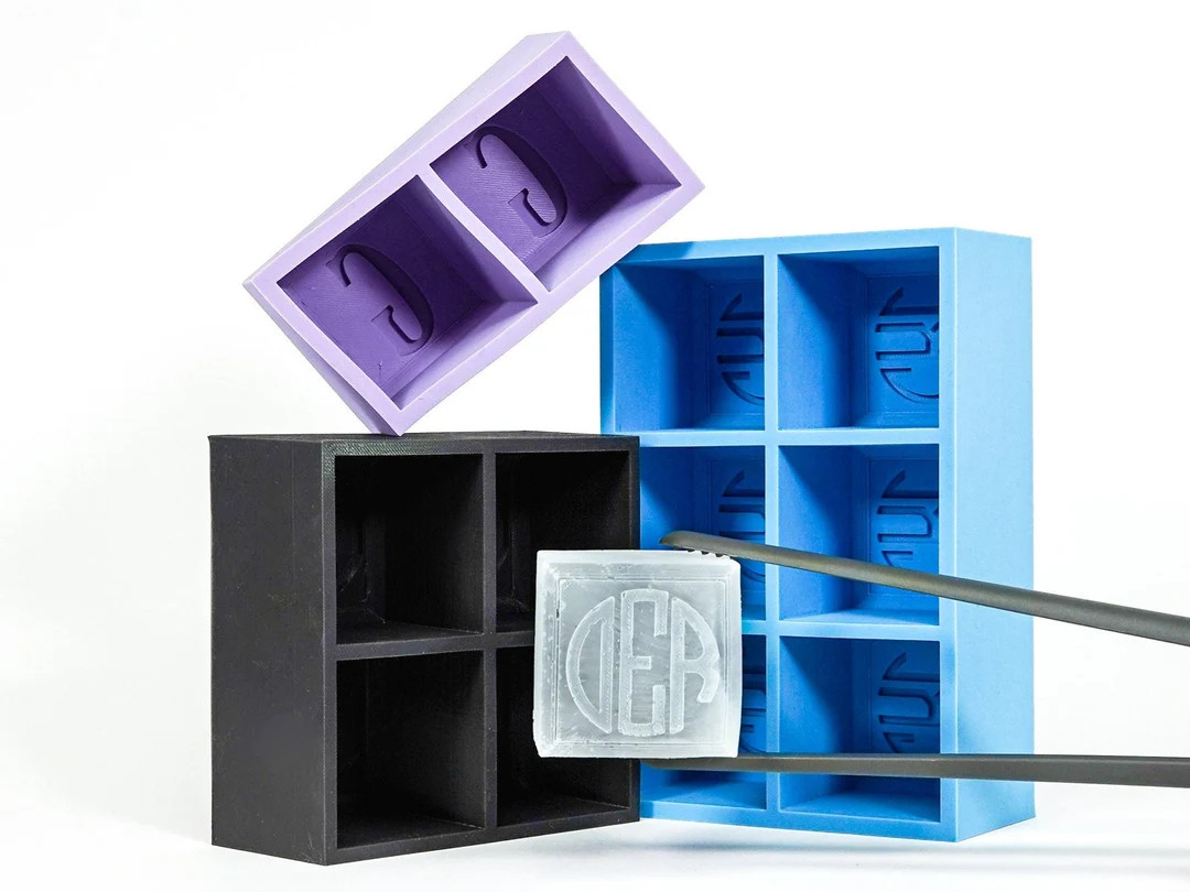 Custom 2-in Monogrammed Whiskey Ice Tray, Personalized Silicone Cocktail Ice Cube Mold, Gift for ... | Etsy (US)