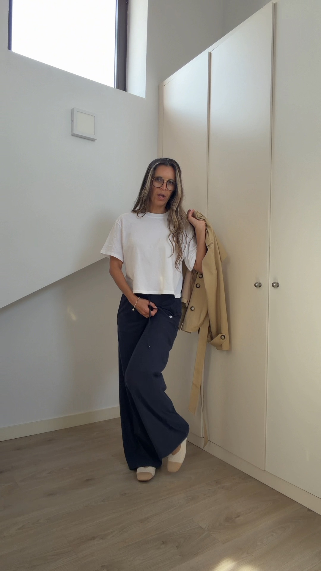 Wearing sz s in navy sweatpants and white t shirt 
Flats are true to size 


#LTKootd #LTKgrwm #LTKMothersDay