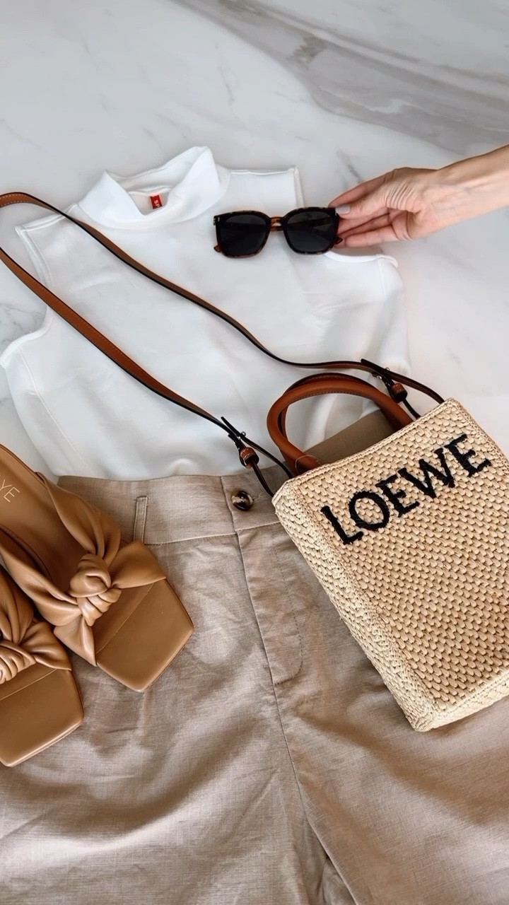 Loewe A5 Raffia Tote Bag