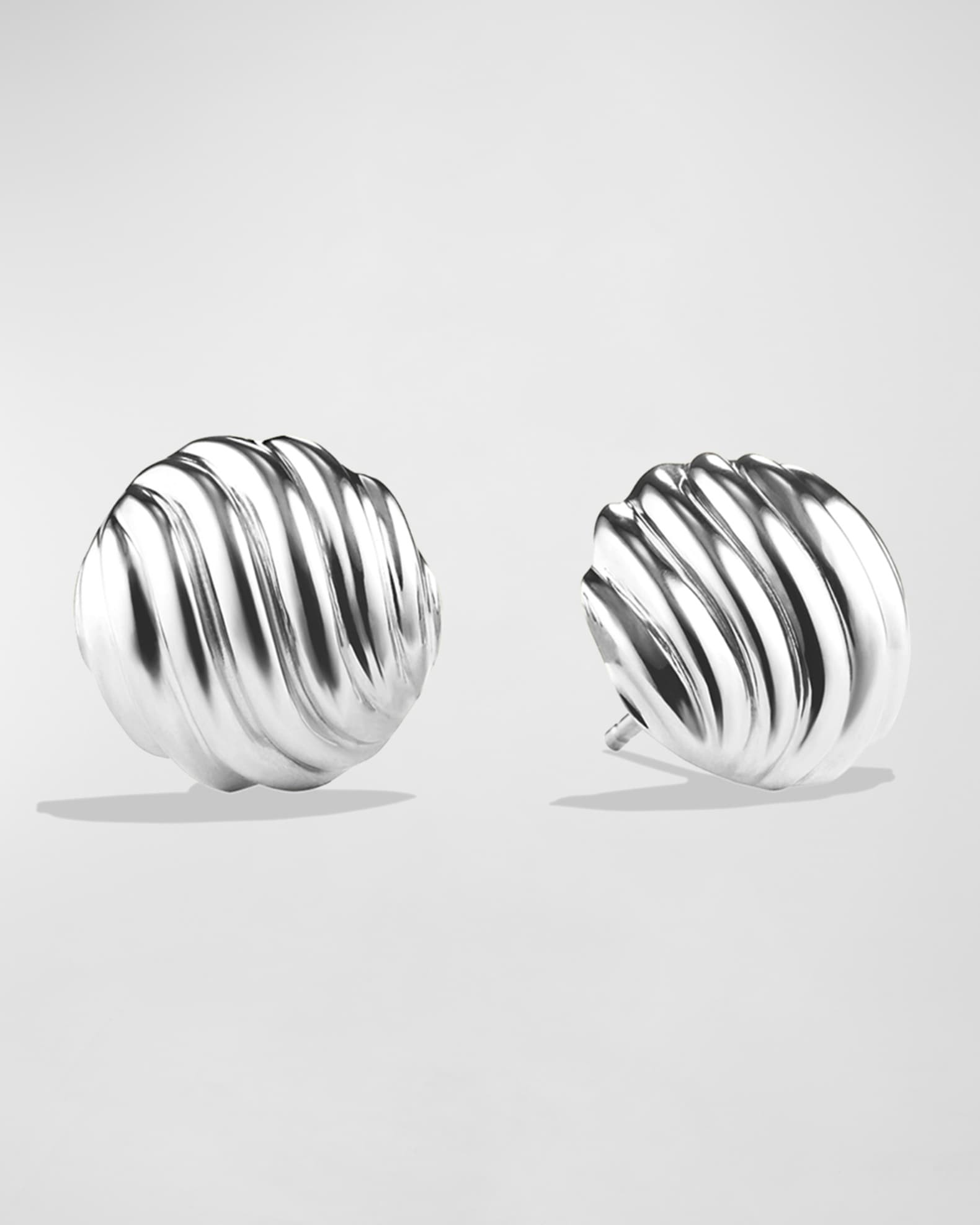 14mm Sculpted Cable Earrings | Neiman Marcus