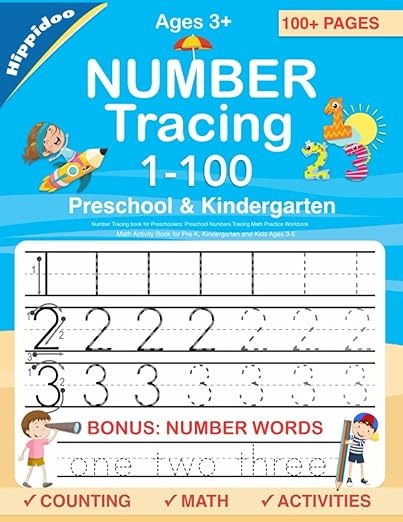 Number Tracing book for Preschoolers: Preschool Numbers Tracing Math Practice Workbook: Math Acti... | Amazon (US)