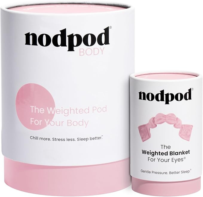 Nodpod Bundle - Weighted Blanket & Sleep Mask – Ultra-Soft Body Blanket with Glass Beads + Ligh... | Amazon (US)