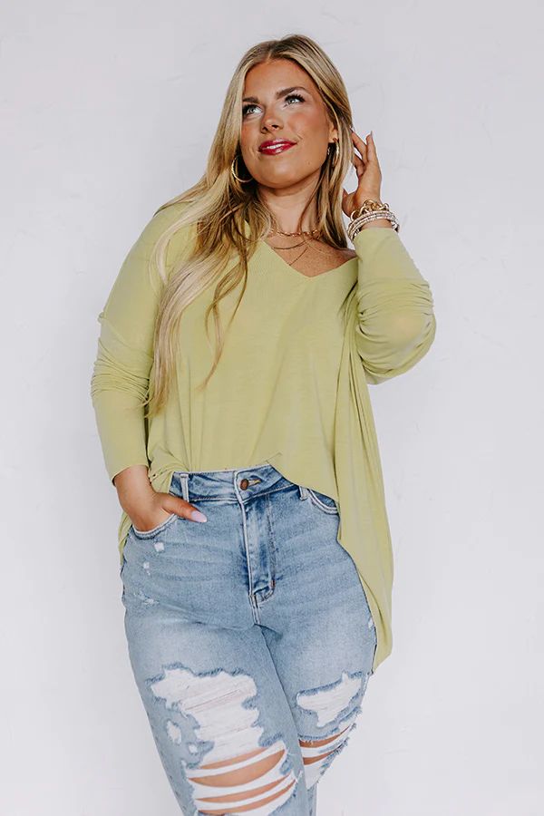 Closer To Home Shift Top in Lime Punch Curves | Impressions Online Boutique
