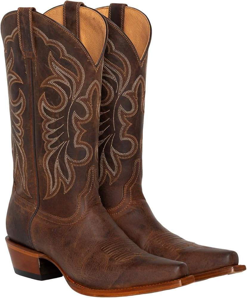 Shyanne Women's Loretta Embroidered Leather Cowboy Boot Snip Toe - OG140201 | Amazon (US)