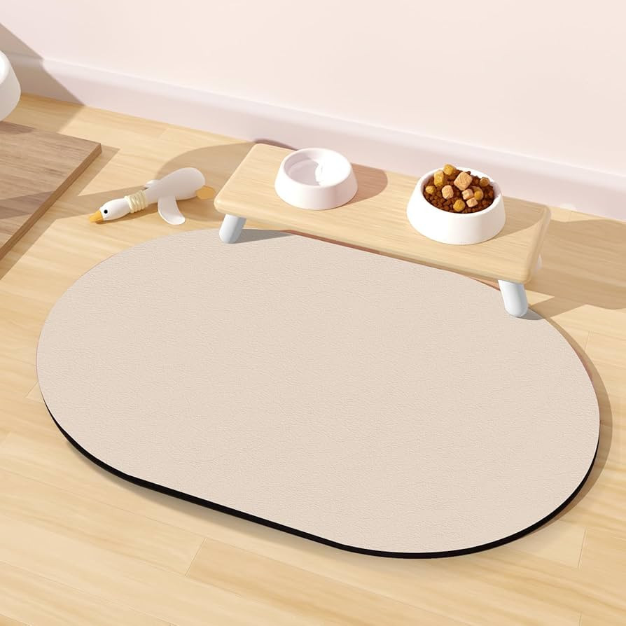 Dog Feeding Mat 24''x16'', Absorbent Pet Food Mat, No Stains Quick Dry Pet Water Mat Protect Floo... | Amazon (US)