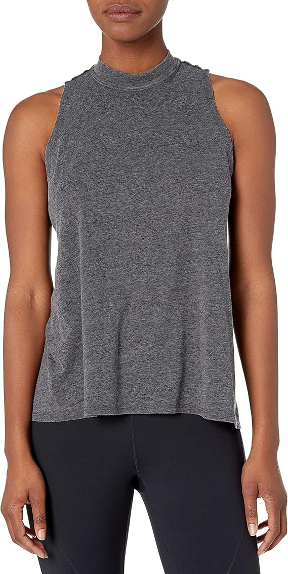 Amazon Brand - Core 10 Women's Tri-Blend Mock Neck Workout Tank | Amazon (US)