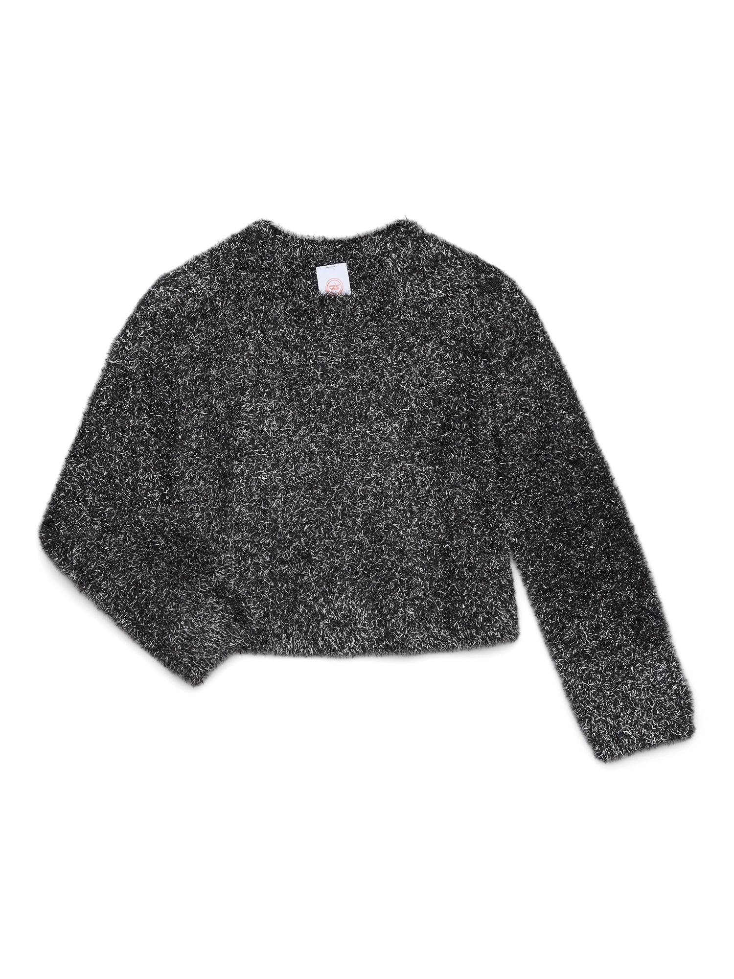 Wonder Nation Girls Lurex Eyelash Sweater, Sizes 4-18 & Plus | Walmart (US)