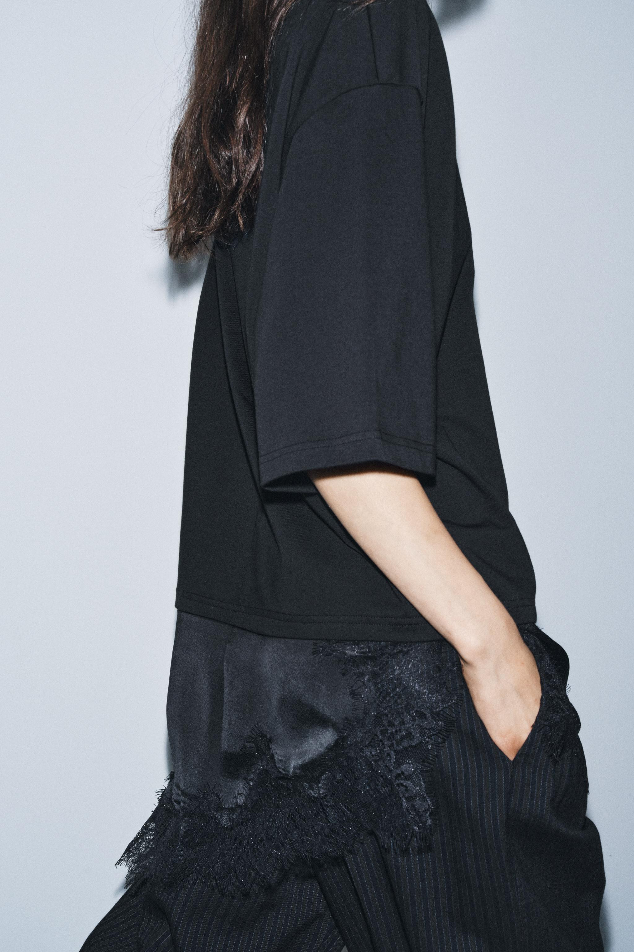 COMBINATION LACE T-SHIRT | Zara US