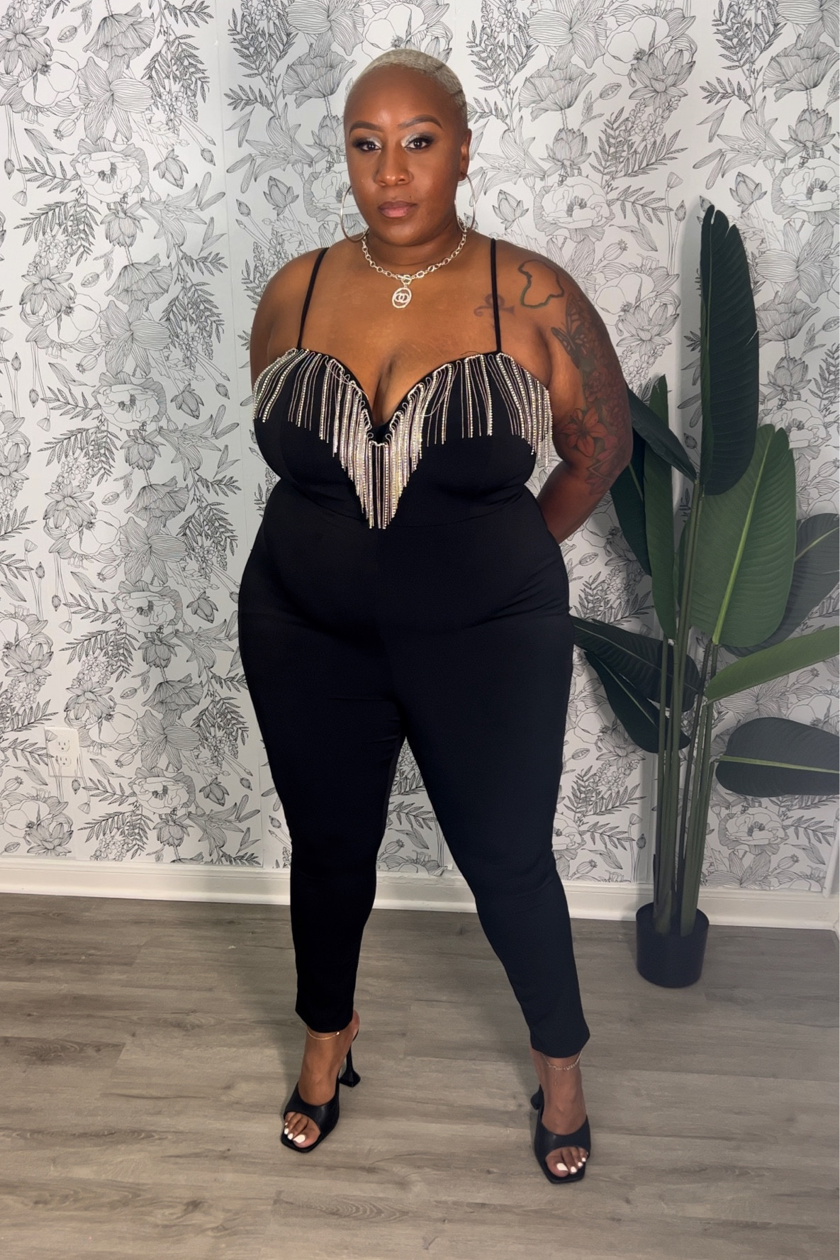 Plus size black jumpsuit with fringe | Date Night | Size 2x | SHEIN | Fringe

#LTKplussize #LTKfindsunder50 #LTKstyletip