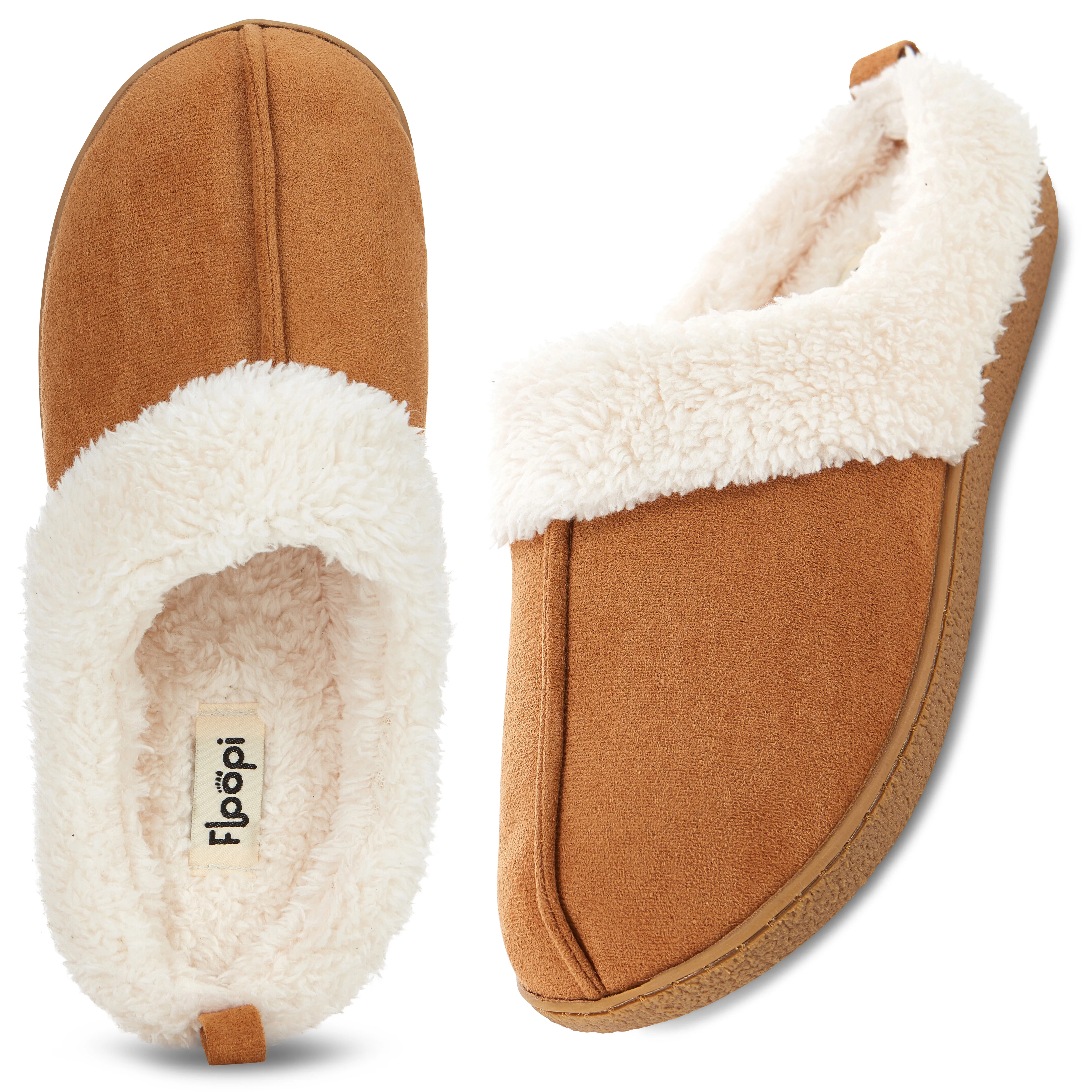 Floopi House Slippers for Women, Lined Clog Womens Slippers Cozy Memory Foam with Indoor & Outdoo... | Walmart (US)