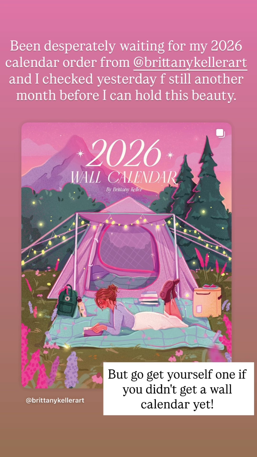 My 2026 wall calendar obsession is real 😭✨ Still waiting for mine from Brittany Keller but it’s worth every second. If you still need a cute, aesthetic wall calendar for 2026, this one is perfection. Linked it for you! 📆💗

#LTKSeasonal #LTKGiftGuide #LTKFindsUnder50