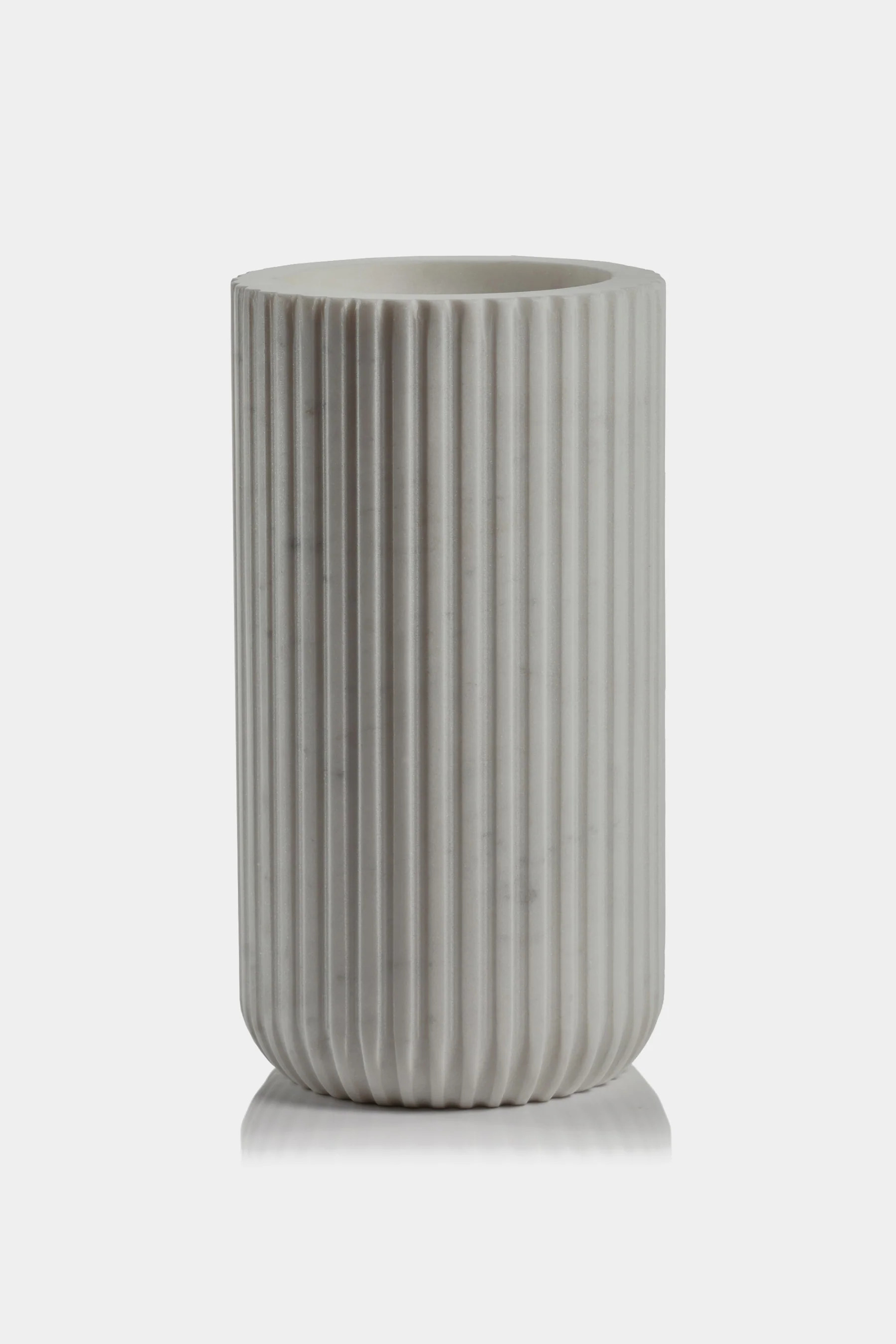 Zodax Benton Tall Marble Vase in White N/A Lord & Taylor | Lord & Taylor