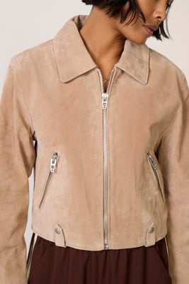 Latte Frappe Suede Jacket | Evereve