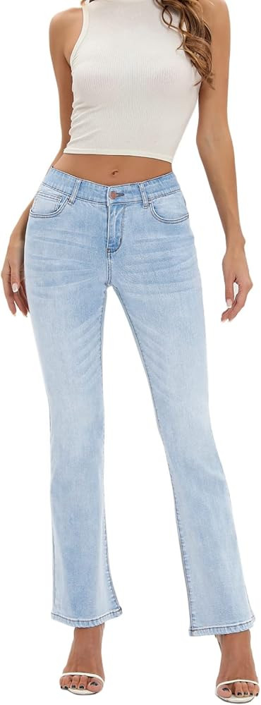 MetHera Women's Le Mel Classic Stretch Curvy Bootcut Jeans | Amazon (US)